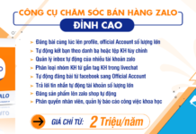 phần mềm chăm sóc bán hàng zalo