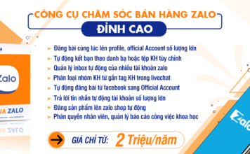 phần mềm chăm sóc bán hàng zalo