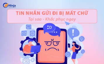 tin nhắn gửi đi bị mất chữ